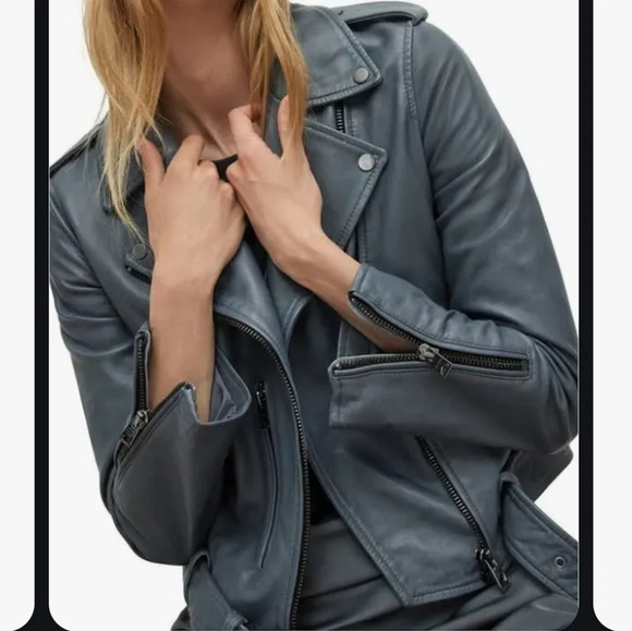 All Saints Balfern Biker Moto Jacket - Picture 4 of 12